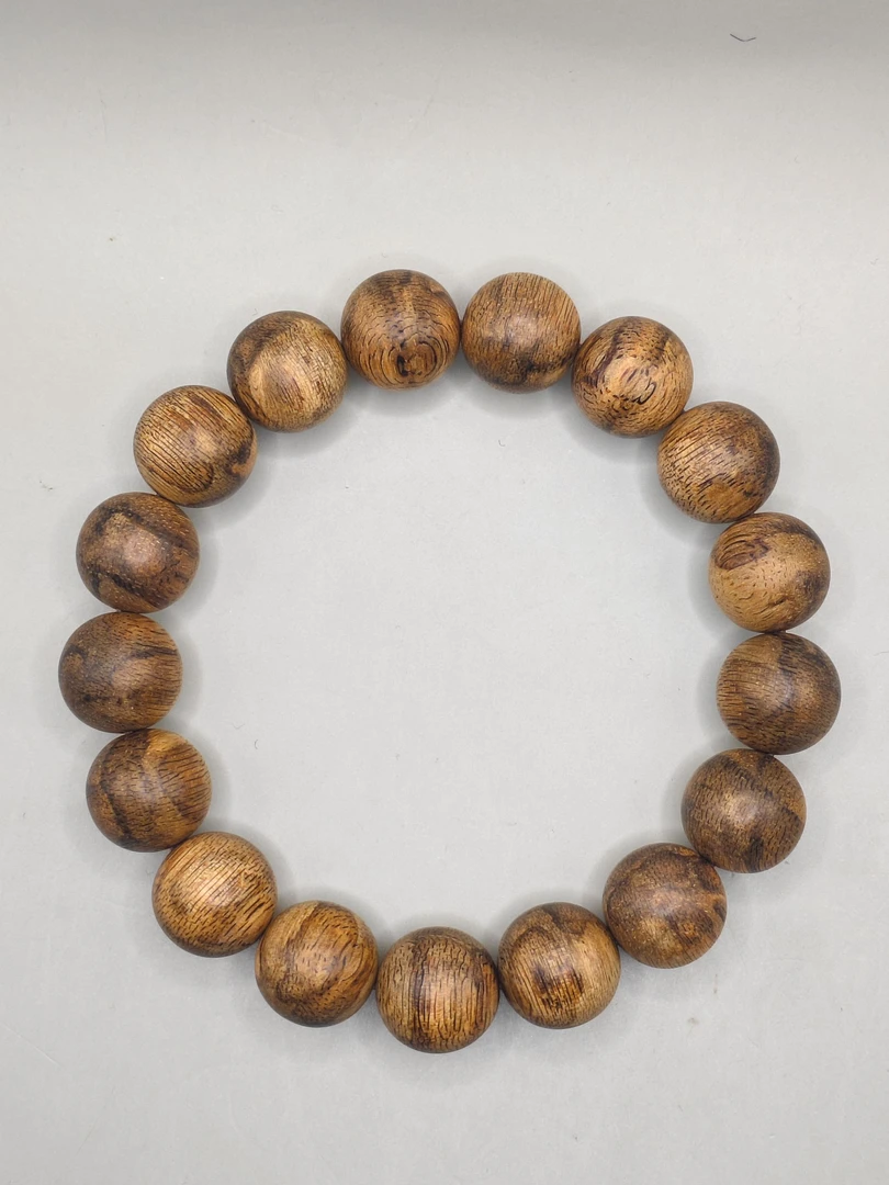 沉香【卓卓精选】 CRX3339 正区菩萨棋 天然野沉香单圈手串