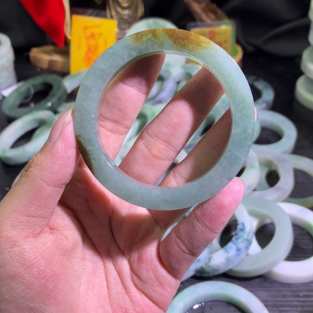 定制翡翠未镶嵌天然翡翠A货毛胚手镯定制