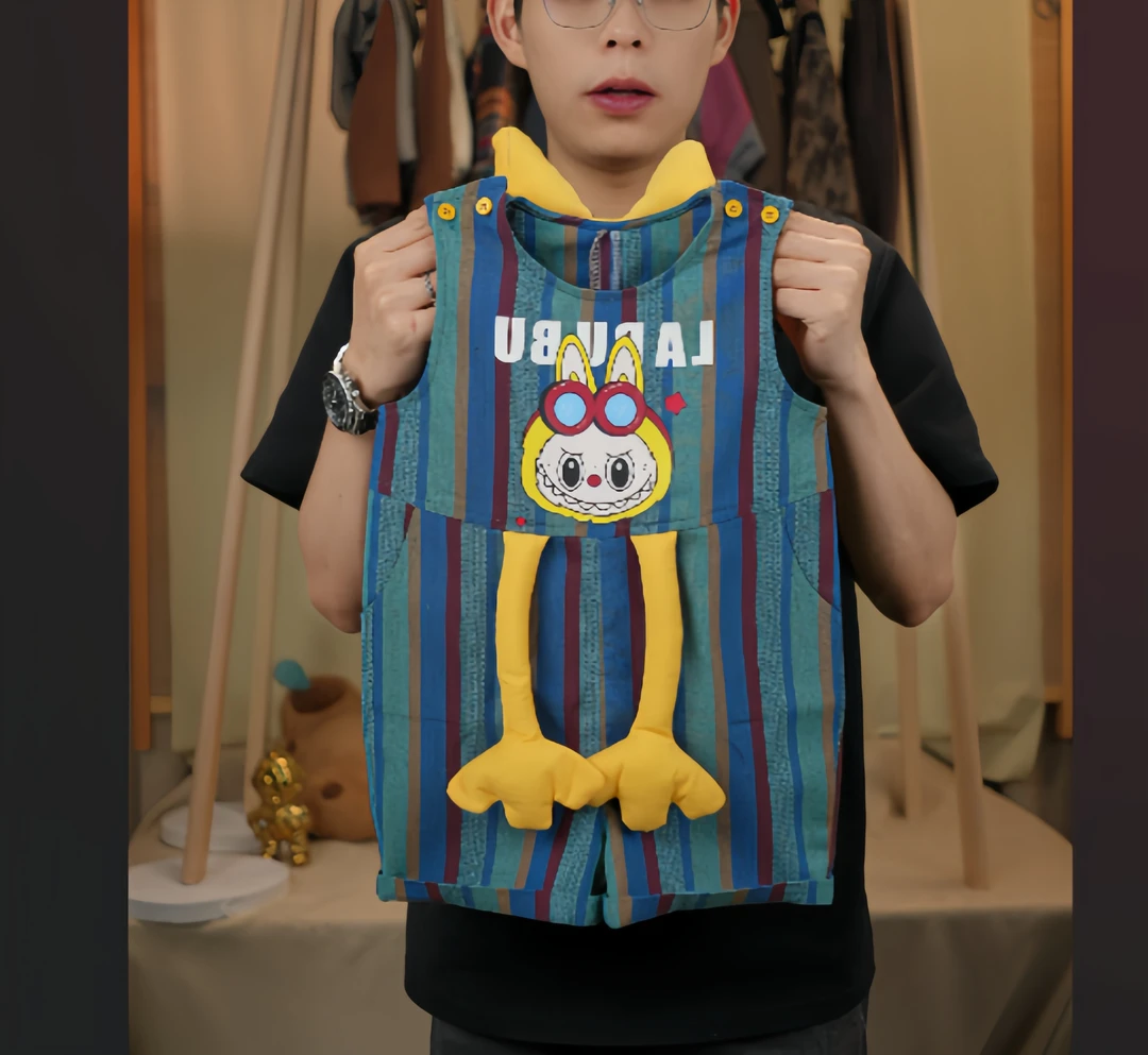 T【安可儿】2025夏季新款刺绣布布款可爱男女宝连体裤