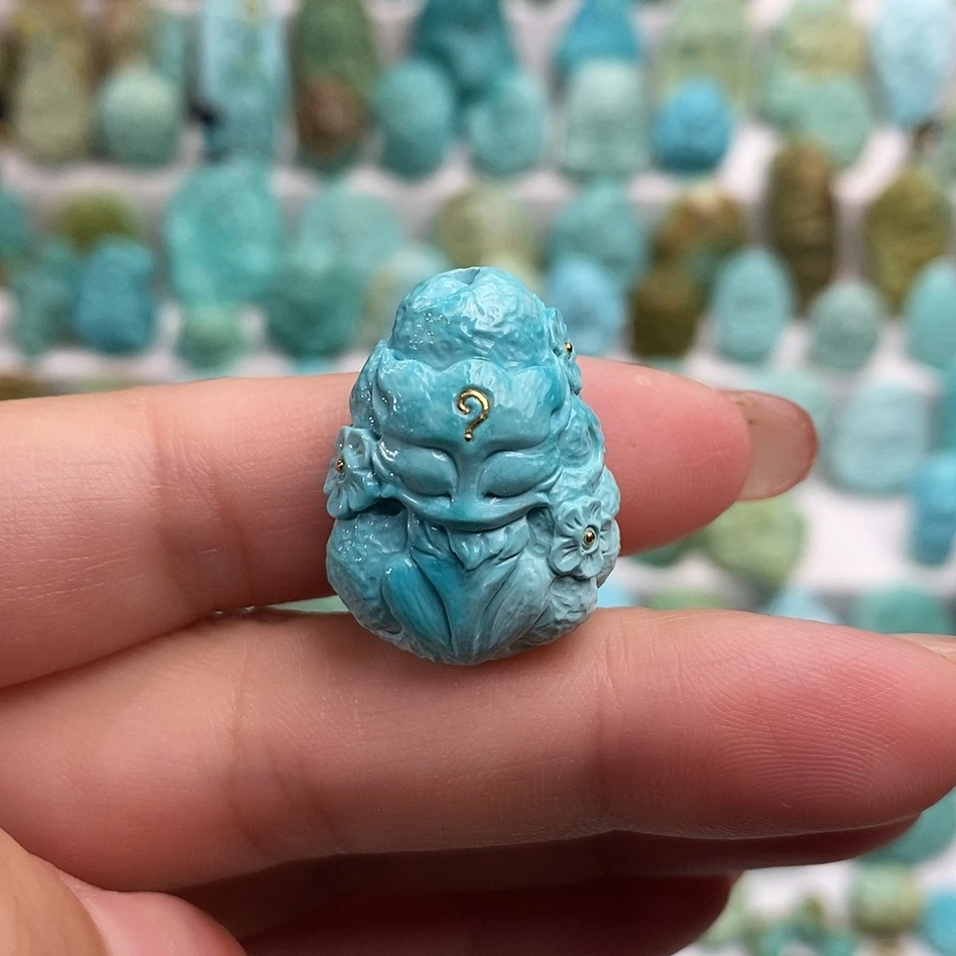 绿松石未镶嵌绿松石小*心