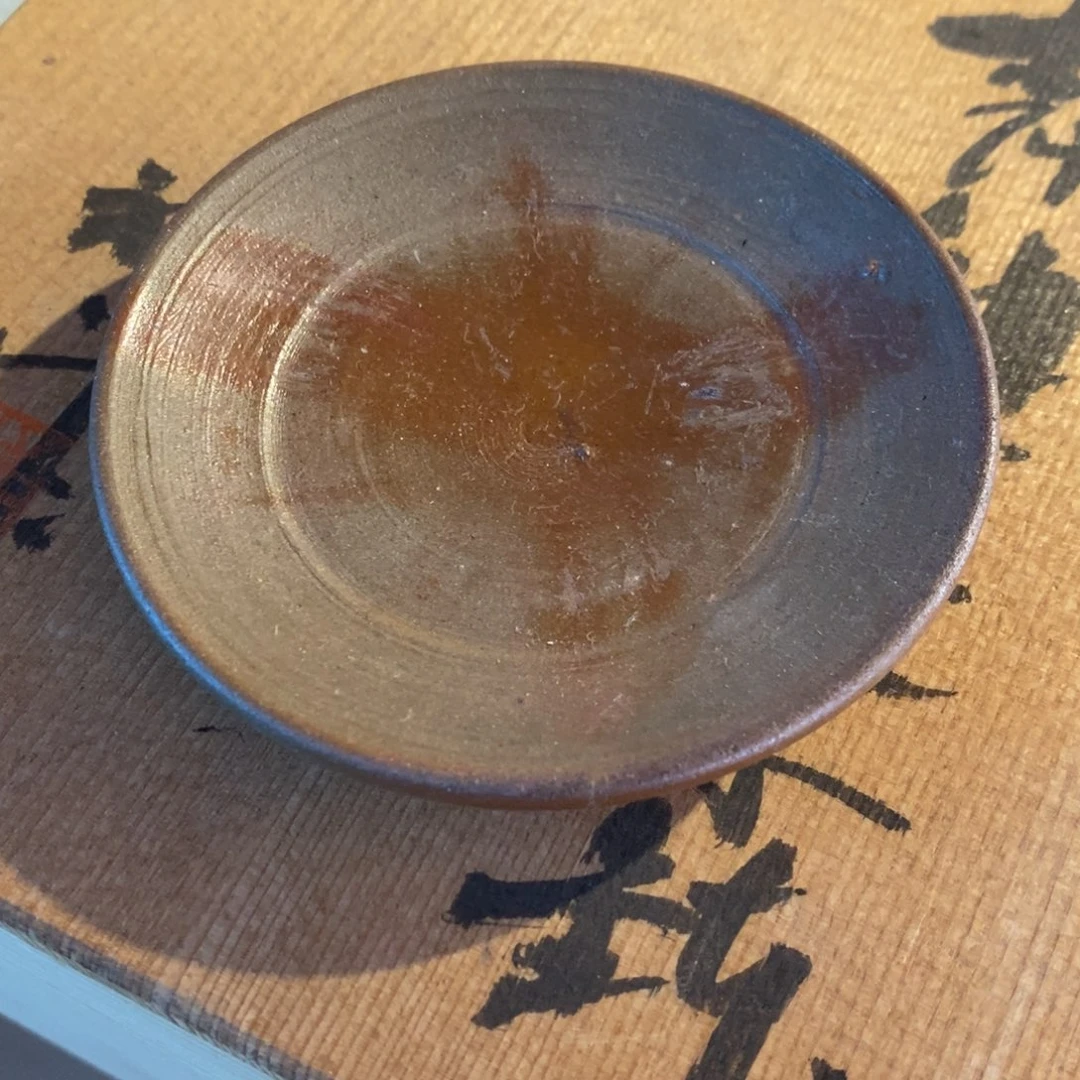 和***风瓷片备前烧小杯托