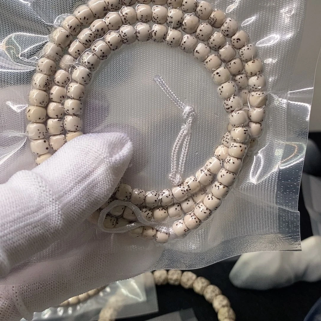 星月菩提吊坠原白桶珠6*5长