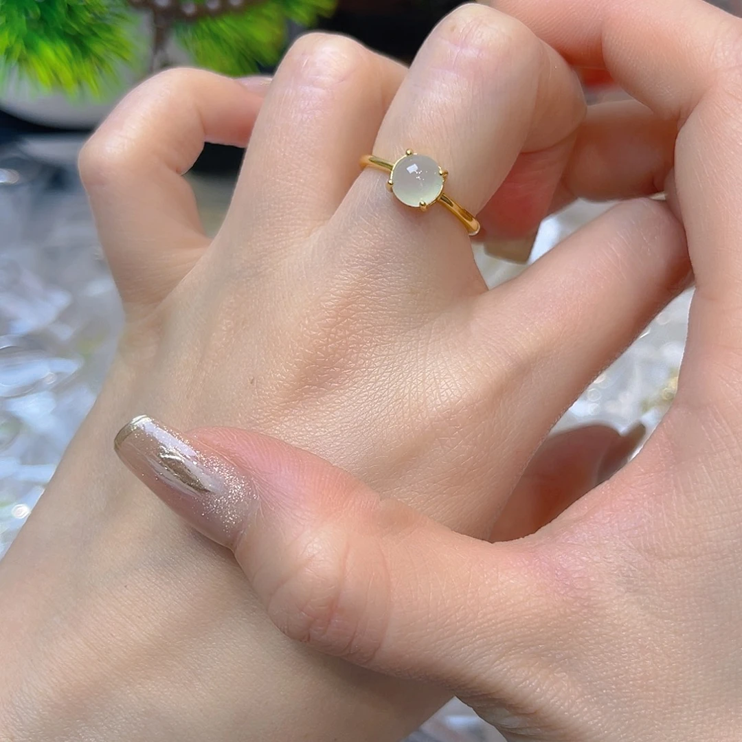 翡翠银S925镶嵌戒指
