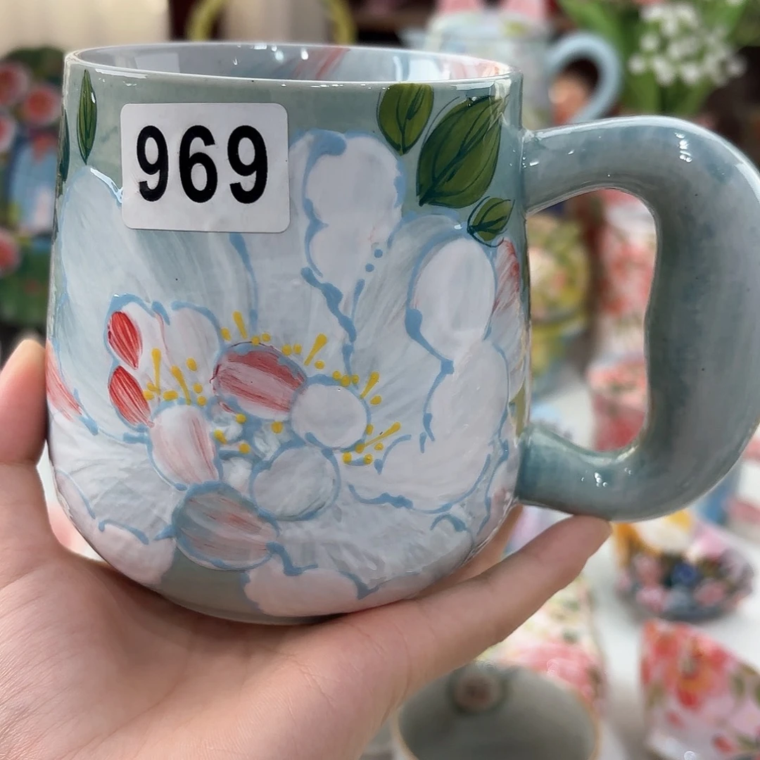 景德镇手绘高温釉下彩陶瓷茶具
