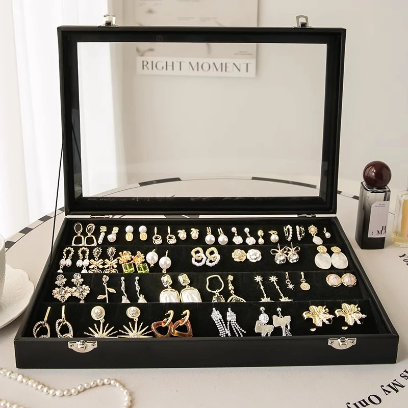 首饰收纳盒大容量首饰耳饰家用耳环耳钉手饰品手镯戒指项链收纳盒