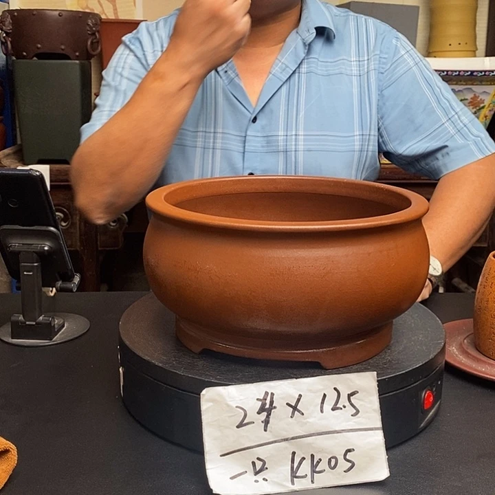 紫砂花盆货号一只KK005