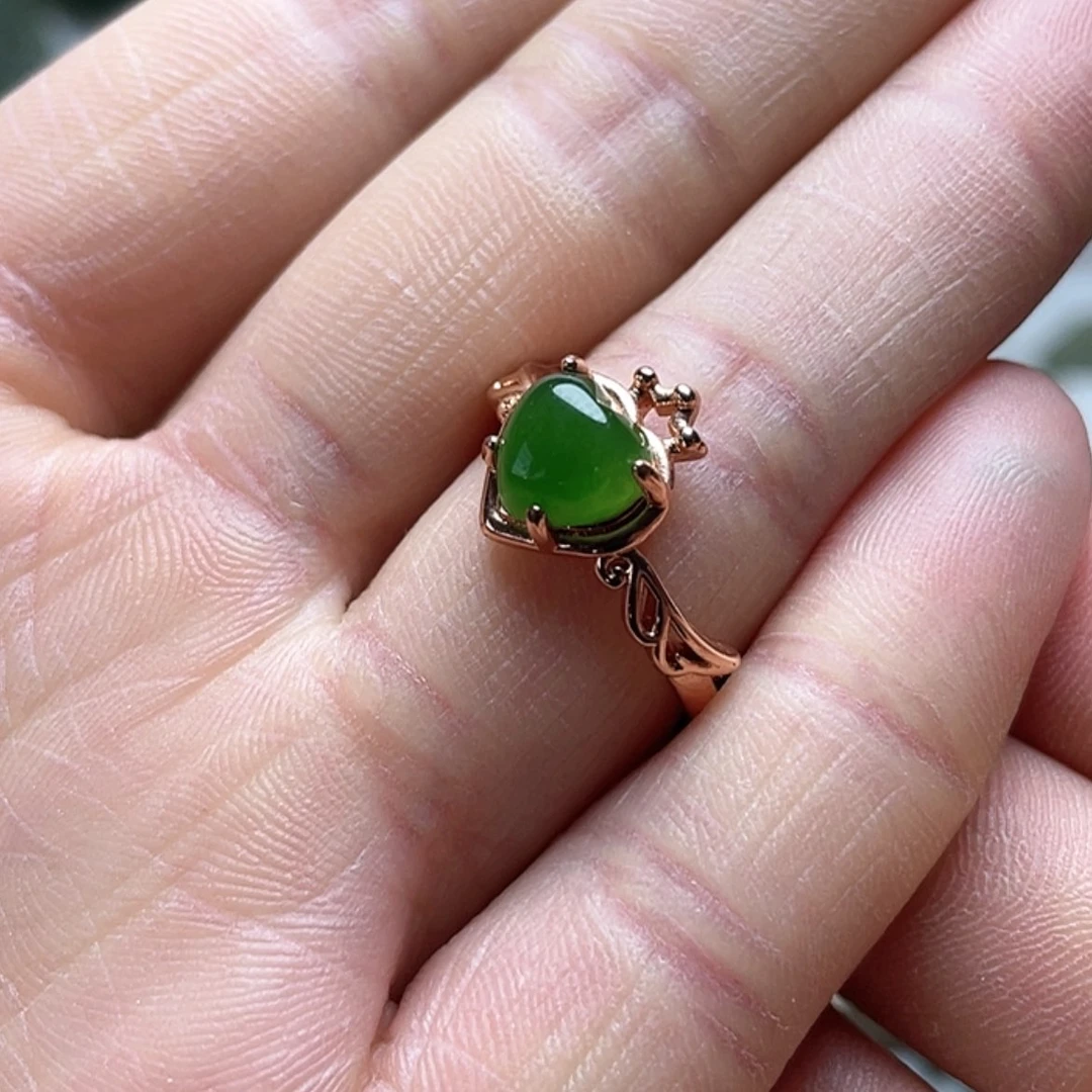 【闪购商品】和田玉戒指合金活口可调节
