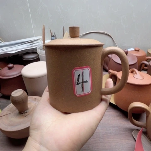 茶杯紫砂烟****?半手工原矿黄段