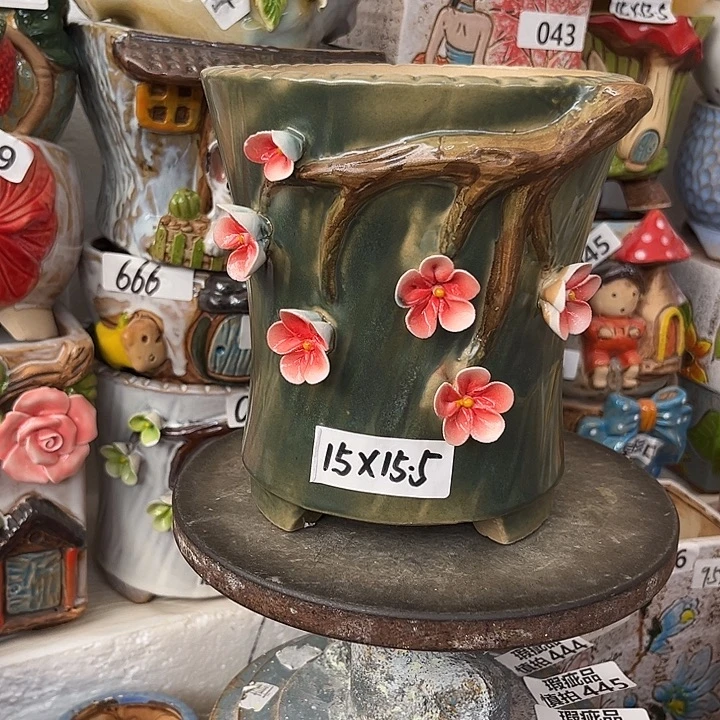 粗陶材质多肉花盆