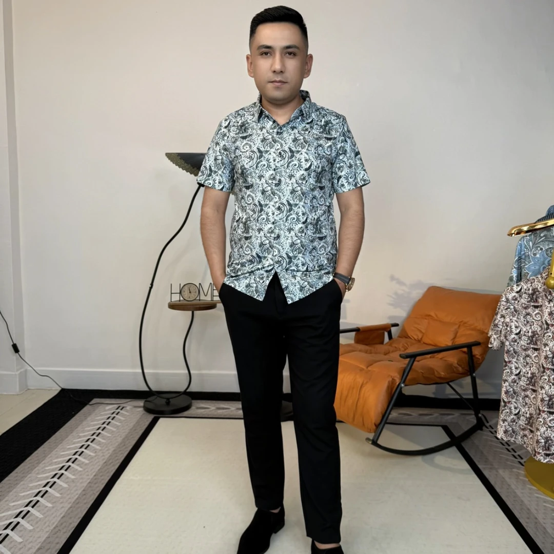 itibar baha新款夏季翻领爆款休闲中青年衬衫