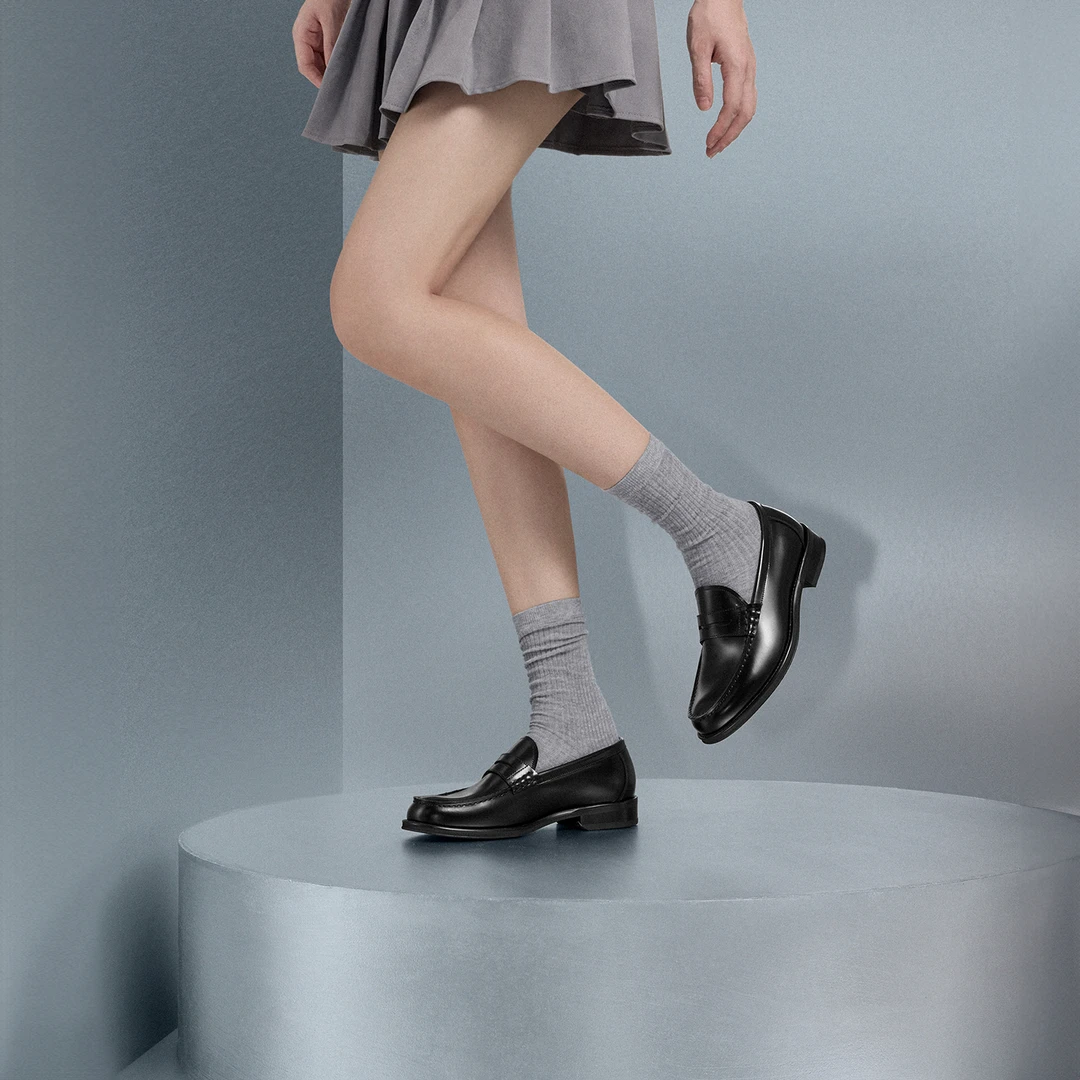 【女鞋】ThomWills便士乐福鞋女真皮软底英伦2024新款皮鞋夏季