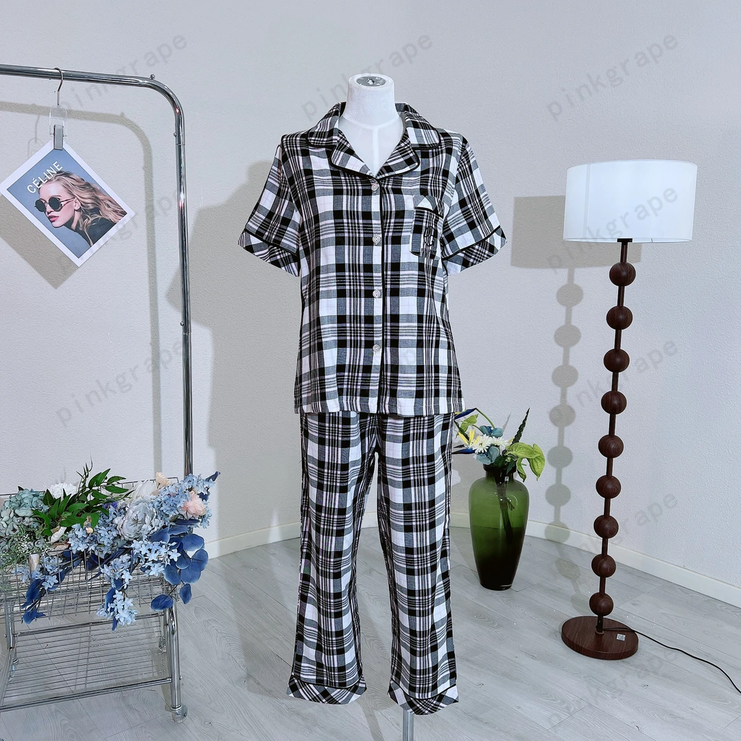 pinkgrape素兮绕眉2024年新款高贵上档次睡衣女夏季家居服2478321