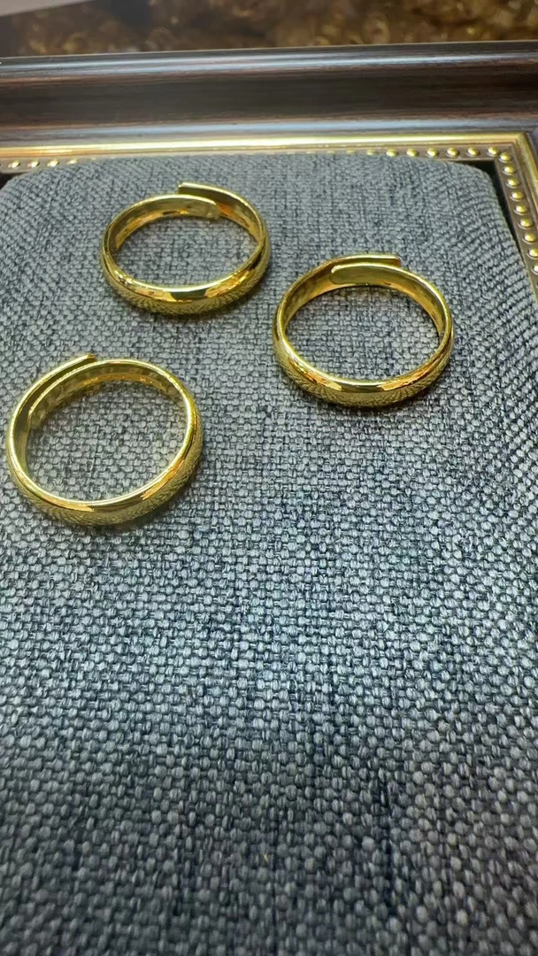 光面开口条戒999时尚简约气质轻奢A61