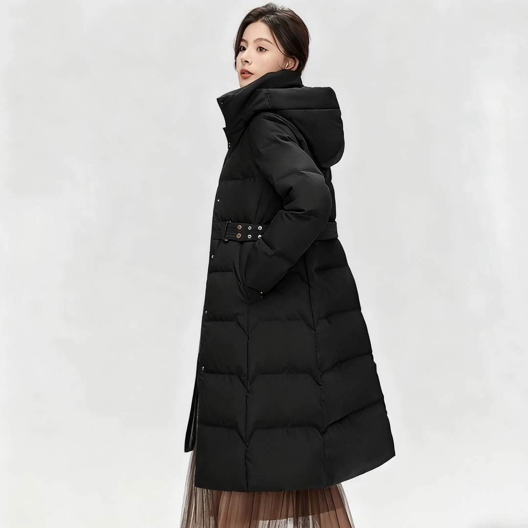棉服女长款过膝2025冬季新款韩版小个子加厚棉衣大码外套潮