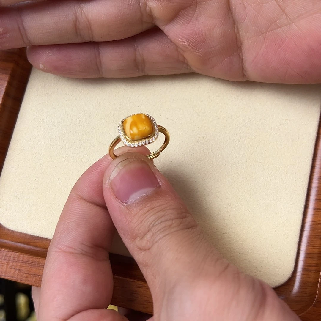 琥珀珠宝奇石未镶嵌微烤色