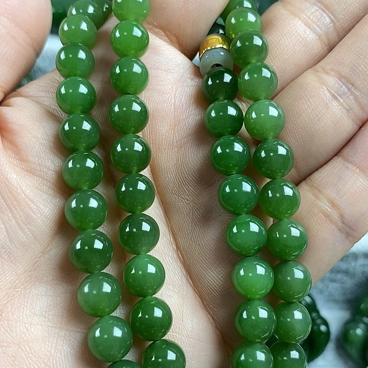 和田玉（碧玉）未镶嵌颈饰8mm