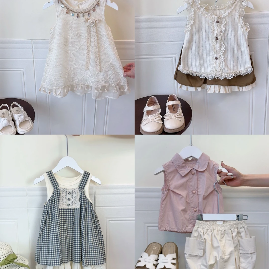 201-299 2025款儿童夏装可爱森系田园风夏季女童女宝甜美套装裙子