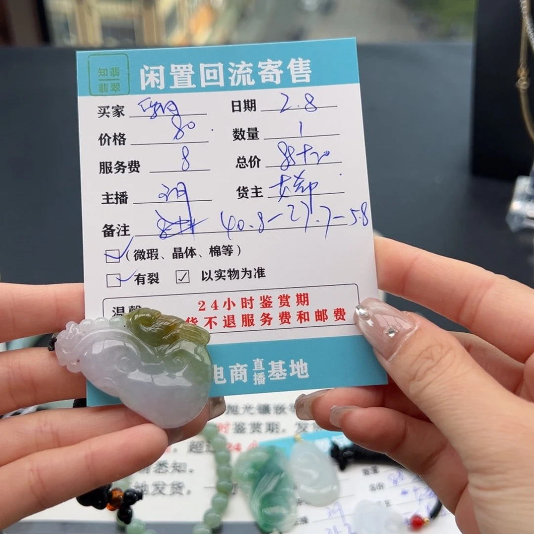 翡翠颈饰未镶嵌飘