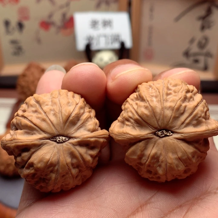 文玩核桃把件。***许38全美品夜明珠10号