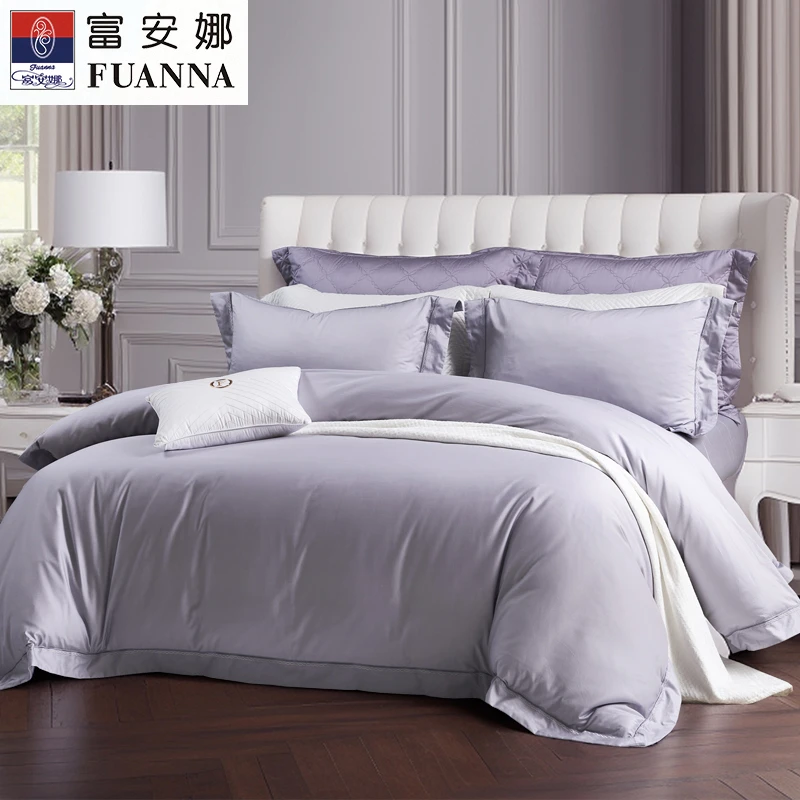 【专柜同款】简约轻奢淡雅柔软亲肤纯色床单四件套千沐雪