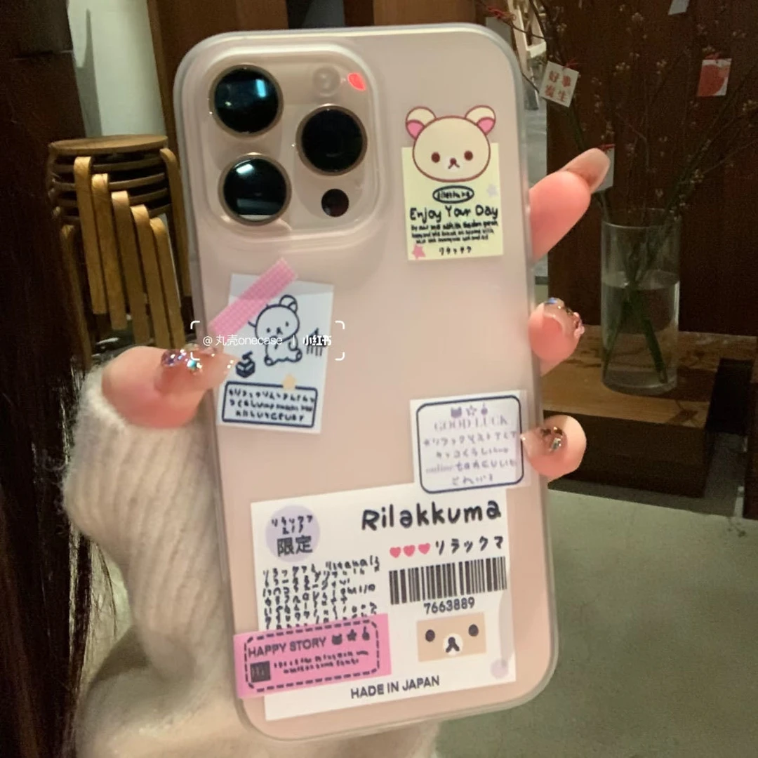 日韩ins标签适用苹果16PRO新款手机壳iPhone15创意14/13软壳透明