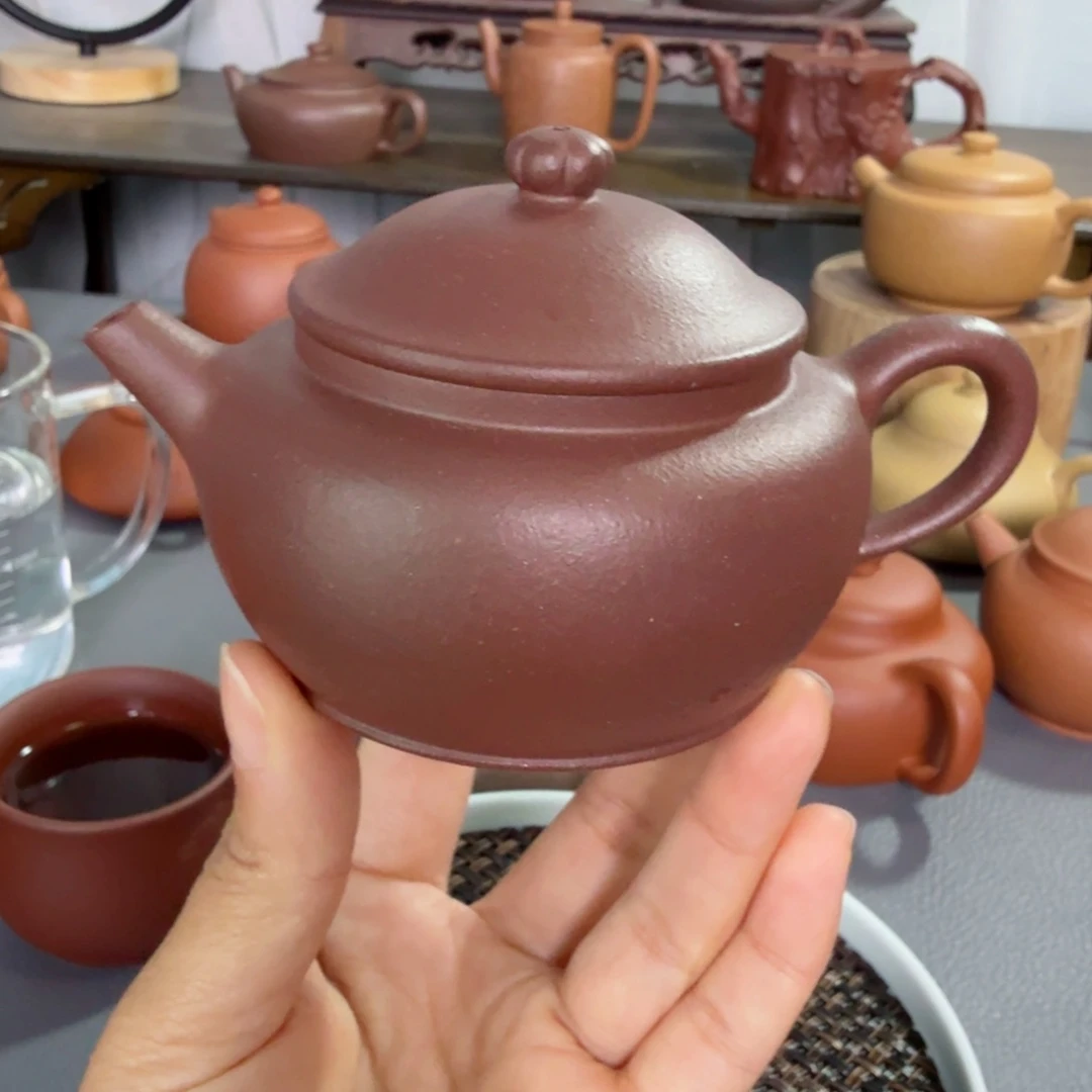 紫砂茶壶花*紫砂壶130cc底槽清秋水