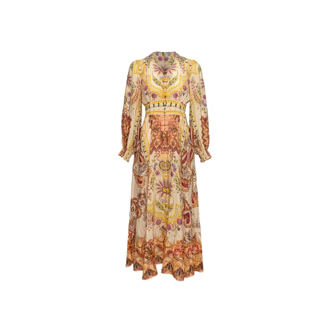 【丫丫-禾枫原创】重磅100%桑蚕丝连衣裙Y25-0906-46