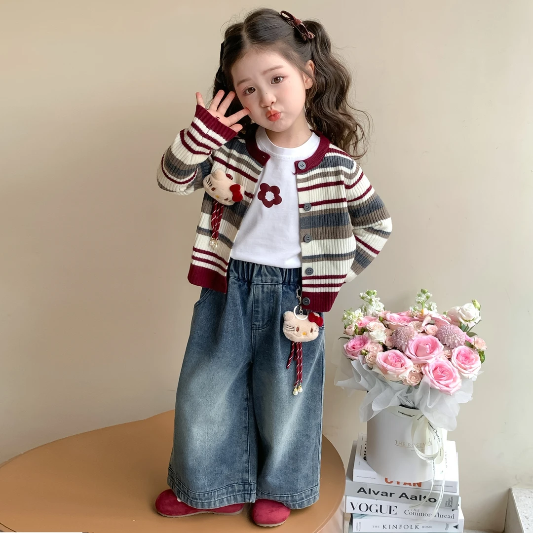 女童套装2026新款儿童春秋牛仔女宝宝春季上衣洋气宝宝休闲两件套