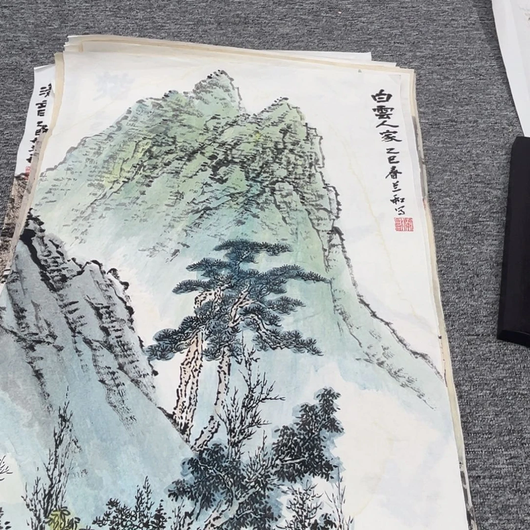 国画绘画作品多次