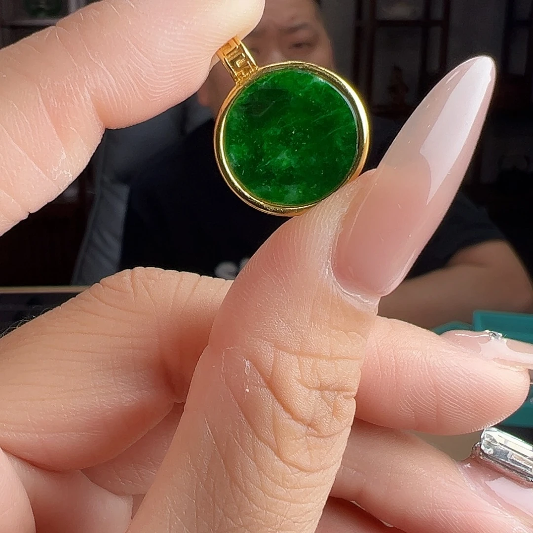 翡翠银S925镶嵌颈饰吊坠63