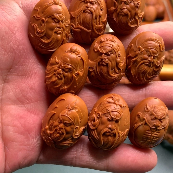 手串/手链橄榄核彺**珄橄榄核雕，关公