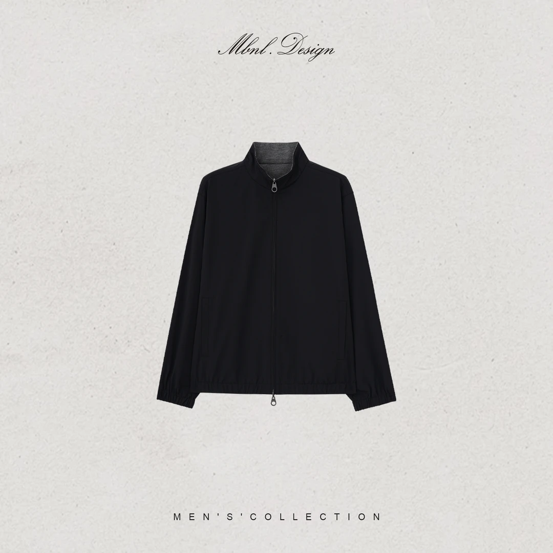 MBNL-F「Boomer夹克」秦磊男装山羊绒混纺挺括感夹克外套LL-WWT0054