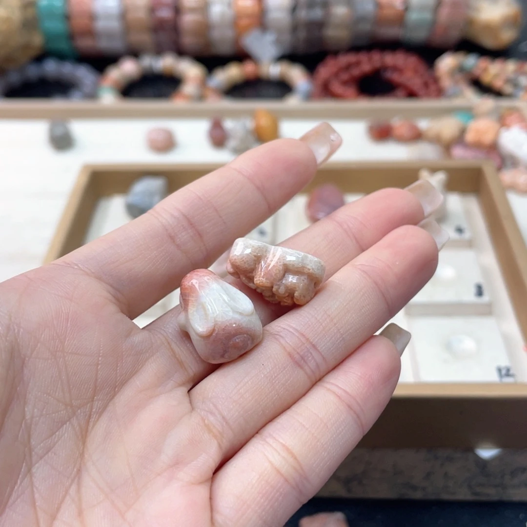 硅化珊瑚（珊瑚玉）手链未镶嵌月***1602