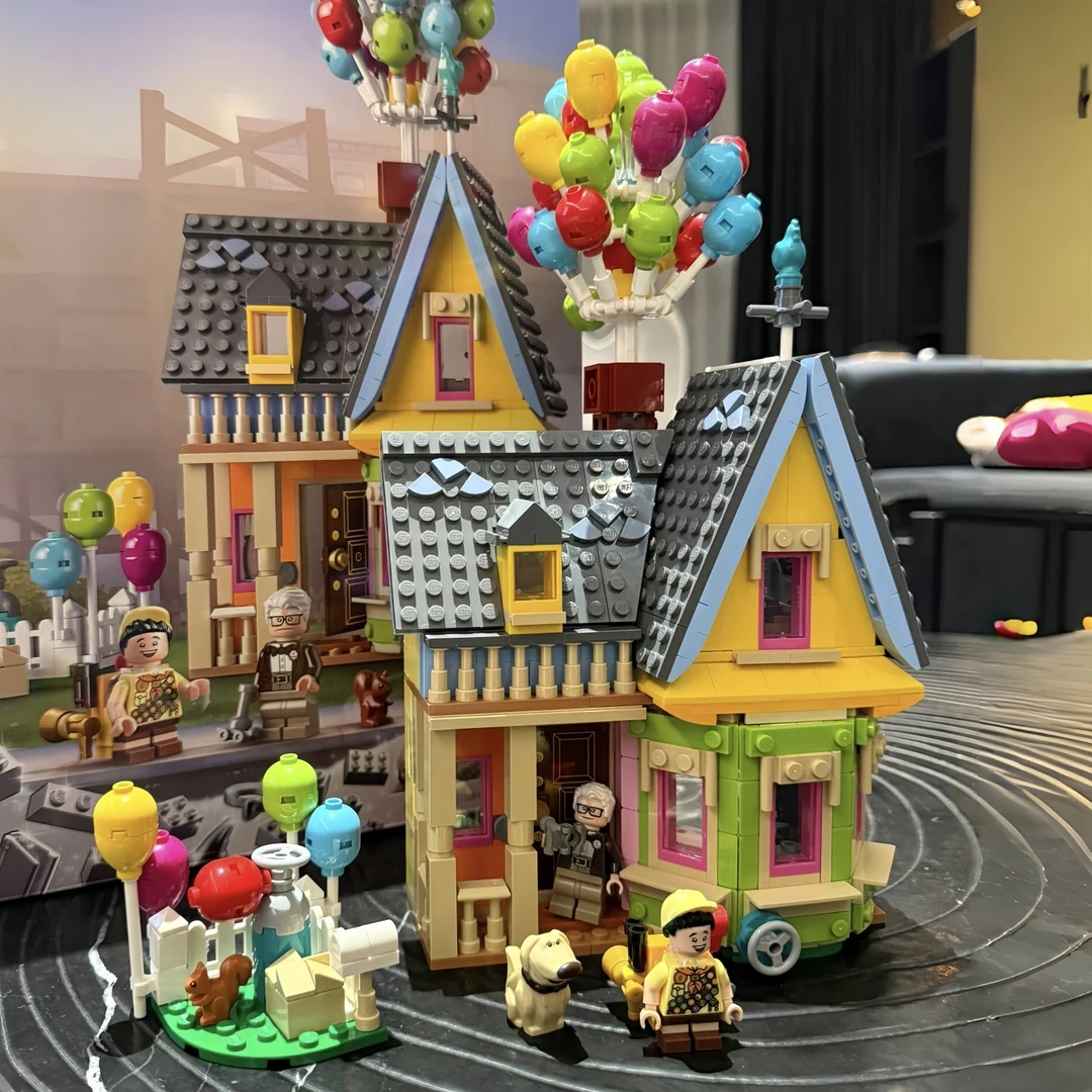 乐2025高积木女孩益智拼装好朋友公主系列飞屋气球屋别墅房子玩具