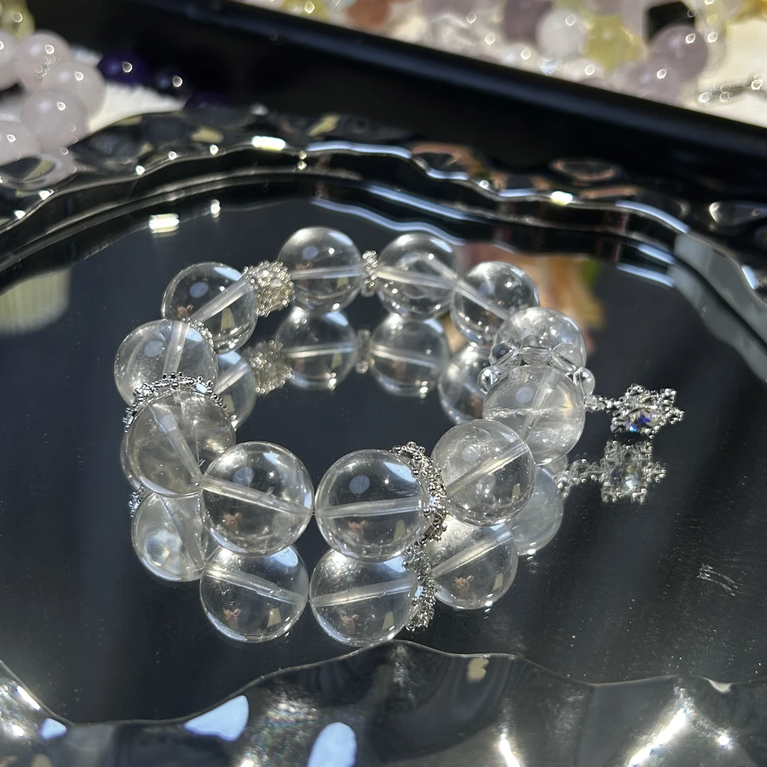 白水晶白阿塞原创设计轻奢时尚气质高颜值精致天然水晶极简