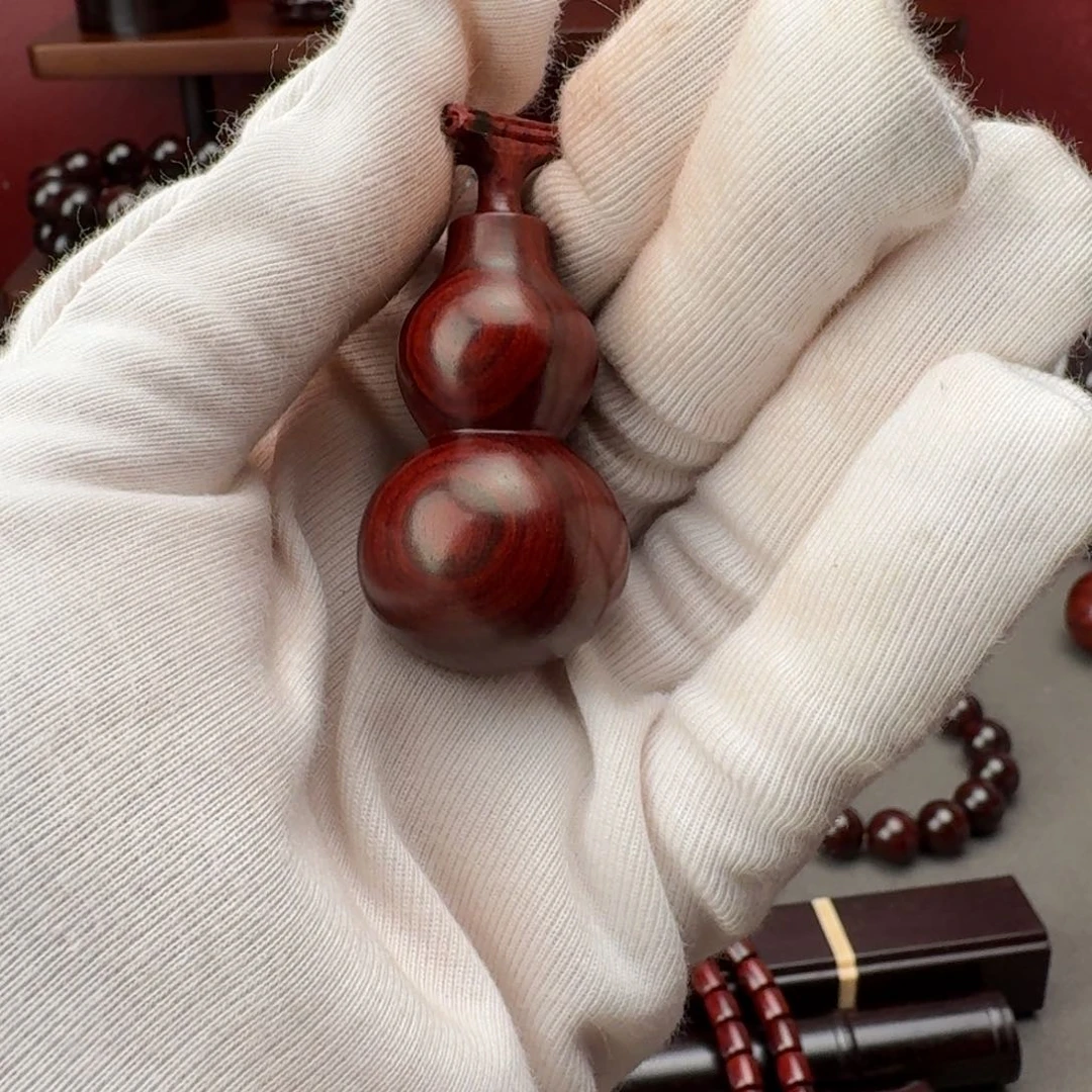 冰***小叶紫檀把件葫芦福禄