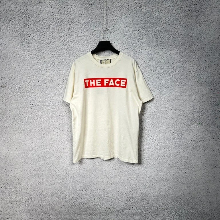 全新未使用 GUCCI/古驰 The Face字母印花短袖/M码