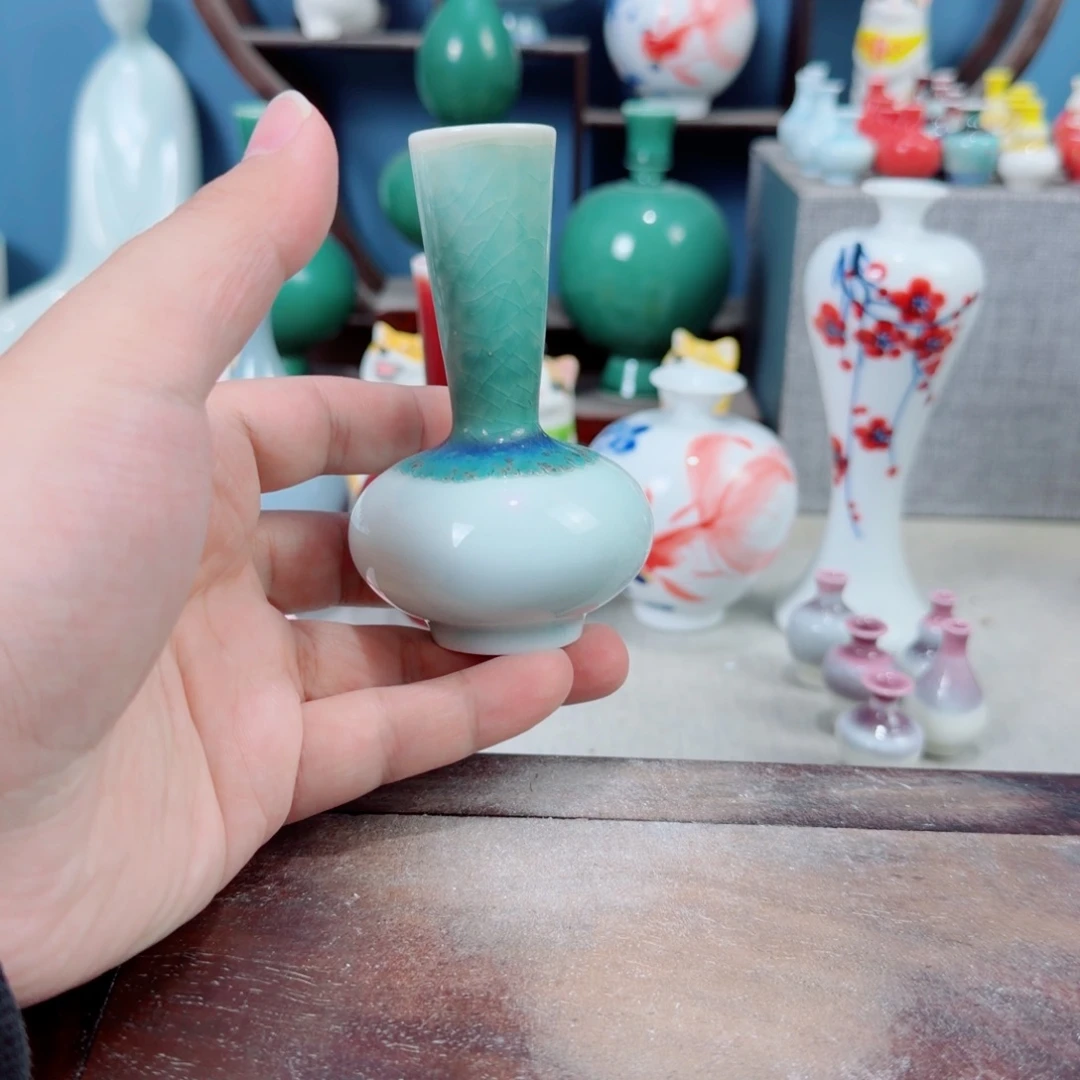 陶瓷手工小花器摆件
