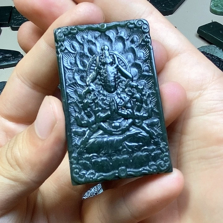 和田玉未镶嵌挂件