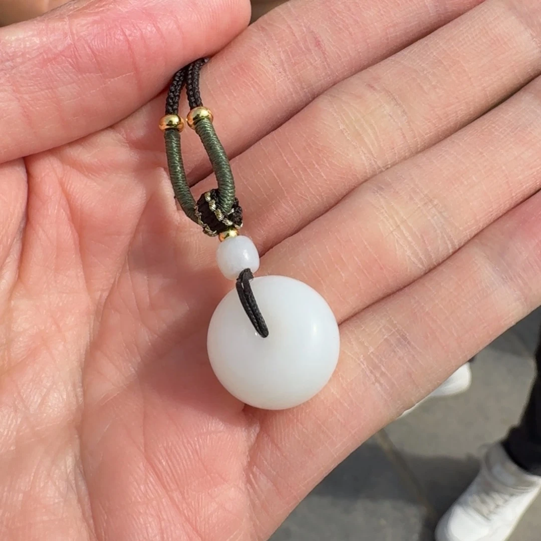 和田玉未镶嵌平安扣330顾哥卡17左右俄料