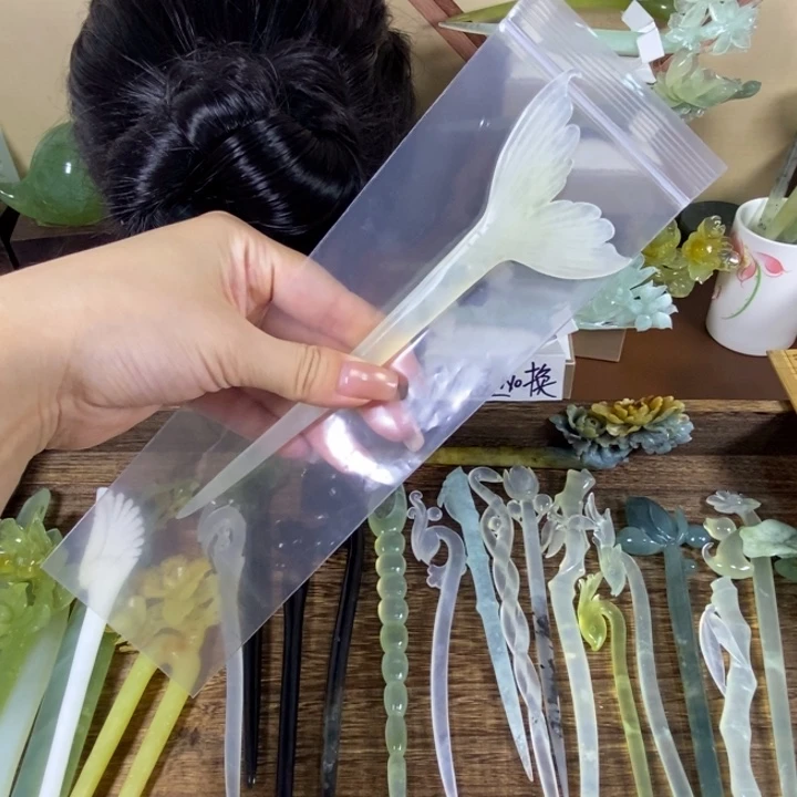 未镶嵌蛇纹石玉发饰