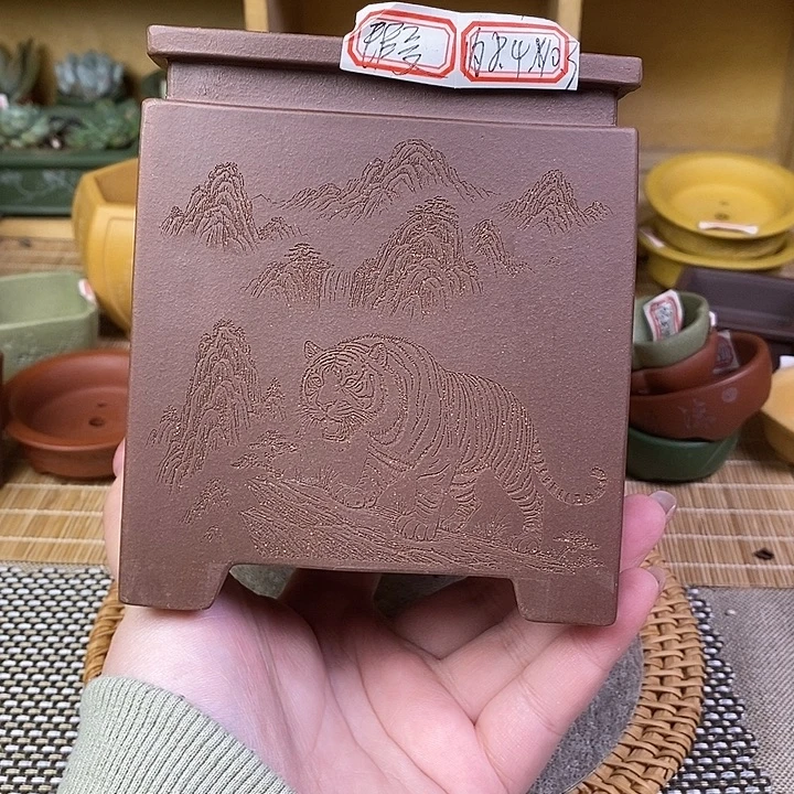 琉璃手工艺品宜兴紫砂精品花盆