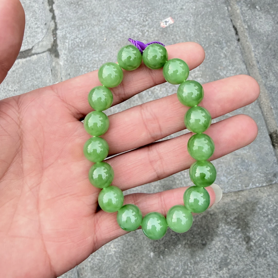 和田玉碧玉卡12手串