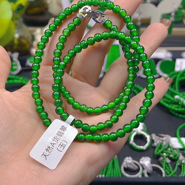 翡翠未镶嵌颈饰天然A货翡翠 5项链