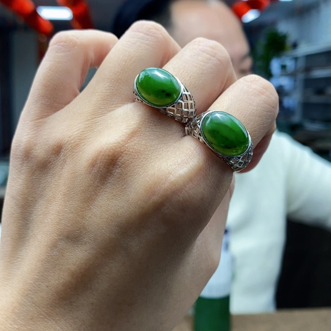 和田玉戒指未镶嵌拍一发一，多样性发货