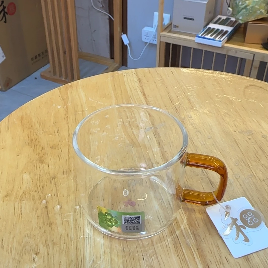 玻璃手工艺品禾器清禾杯琥珀色一只