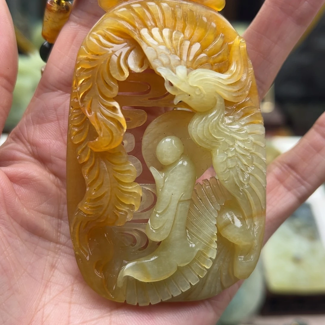 岫玉未镶嵌挂件挂件