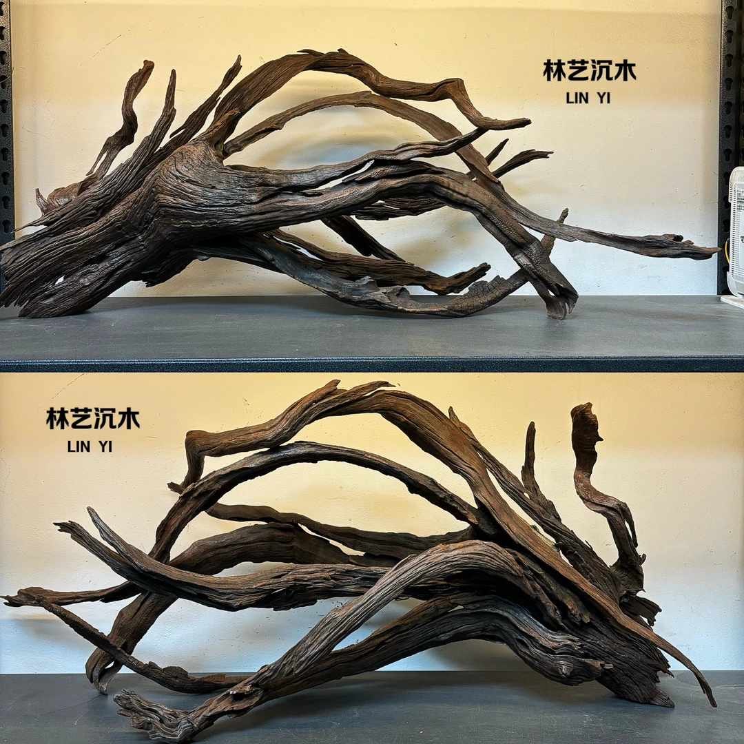 【拼接】鱼缸沉木拼接骨架南美风造景整体木架发货95cm-29cm-40cm