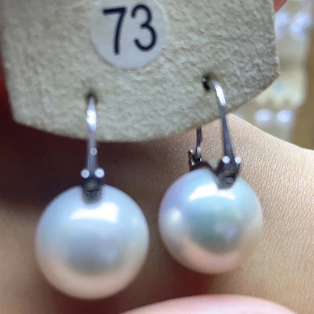 淡水珍珠耳饰银S925镶嵌