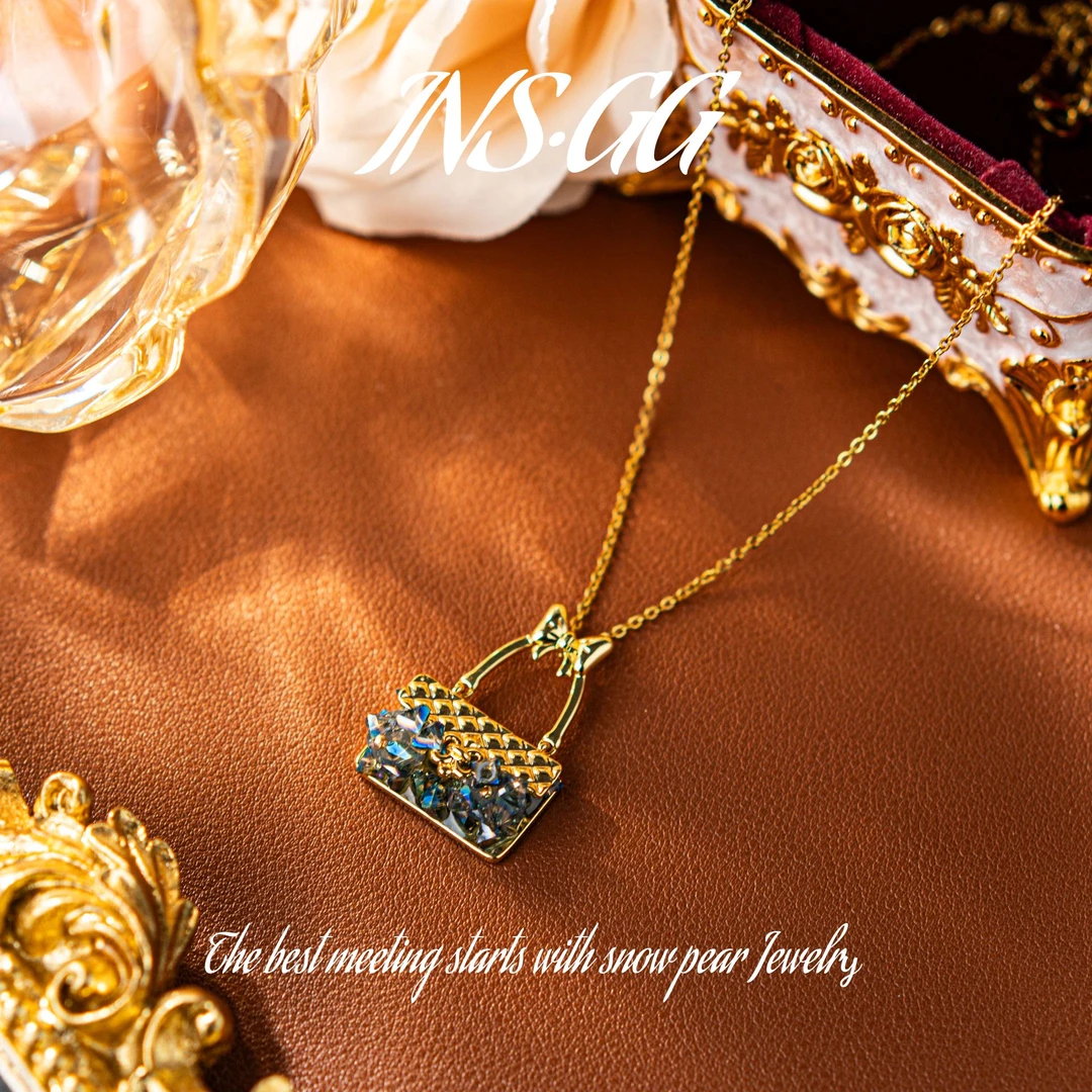 钛钢项链 【INS · GG】时尚百搭简约包包吊坠ins小众项链AX1577